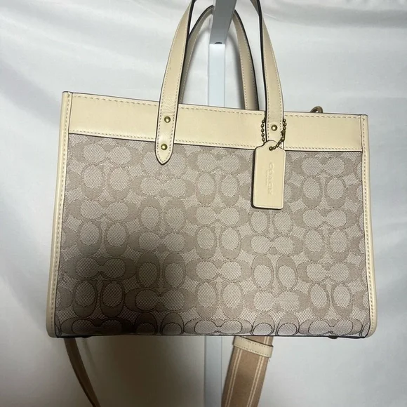 Coach Field Signature Coated Canvas Tote Signature Jaquard